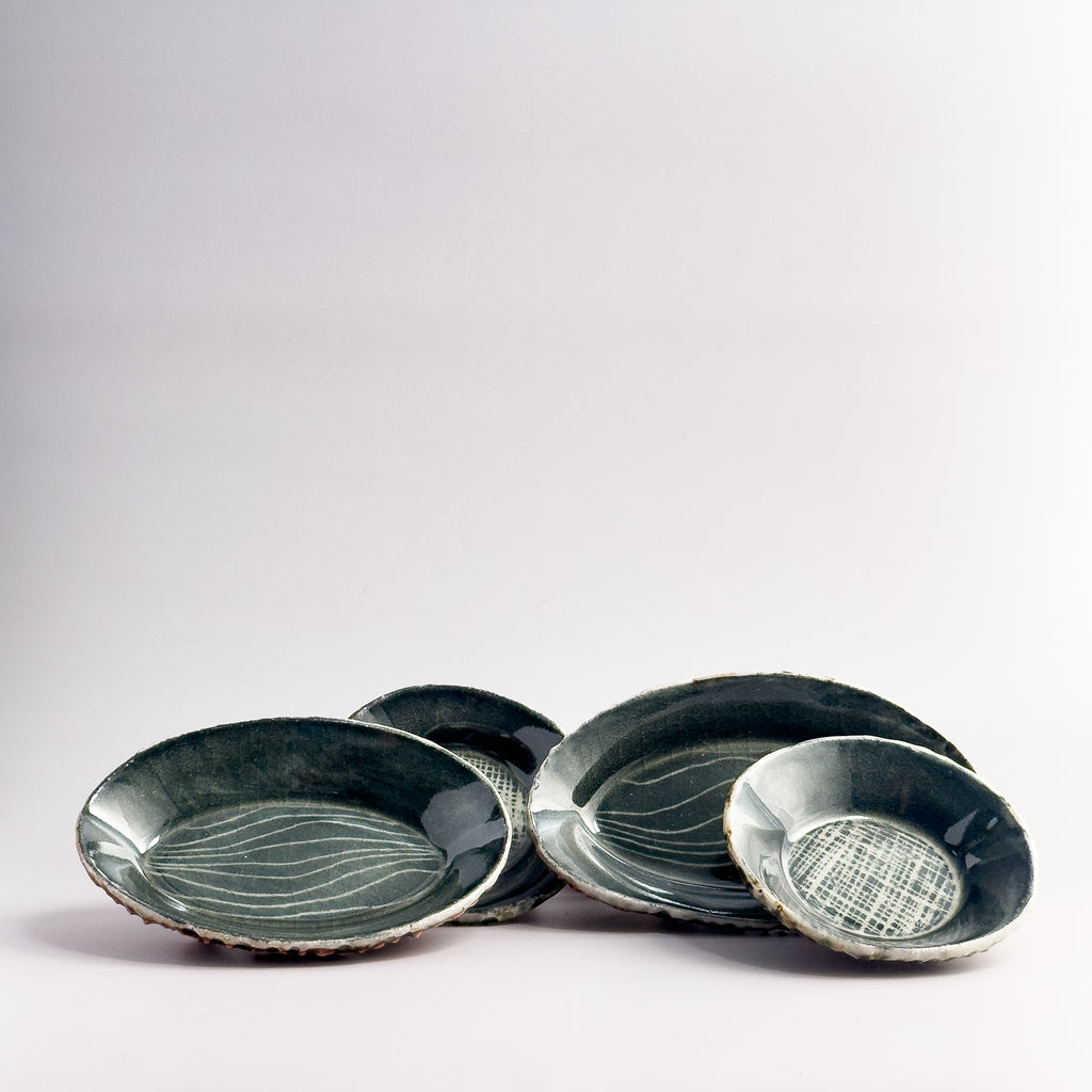 Textured Stoneware Trinket Dish