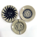 Celestial Motif Stoneware Plate Set